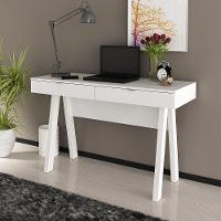 Mesa Escrivaninha Para Escritório Home Office Mdp Branco - 3