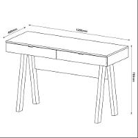 Mesa Escrivaninha Para Escritório Home Office Mdp Branco - 5