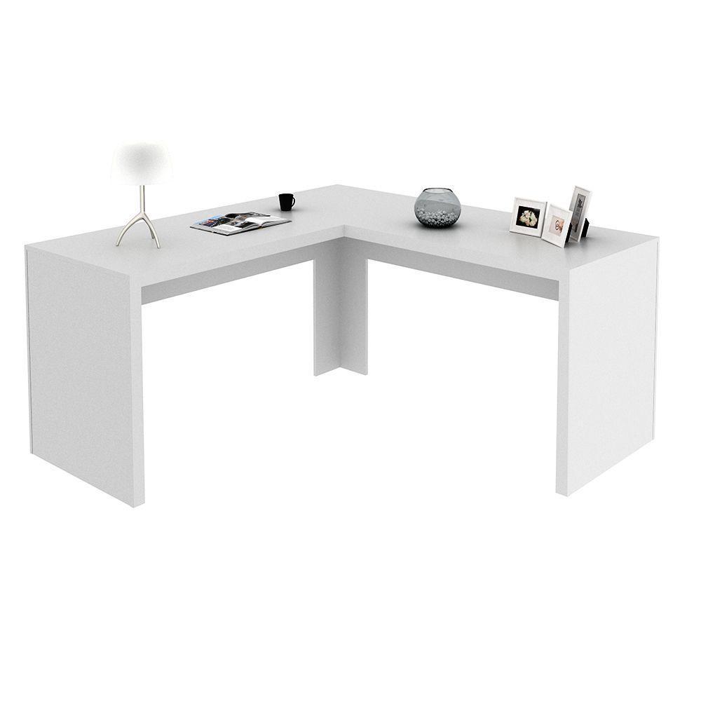 Mesa Angular Para Escritório Home Office Me4116 Mdp Branco - 1
