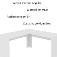Mesa Angular Para Escritório Home Office Me4116 Mdp Branco