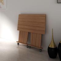 Mesa Com Rodizio Para Escritório Me4117 Mdp Amendoa - 5