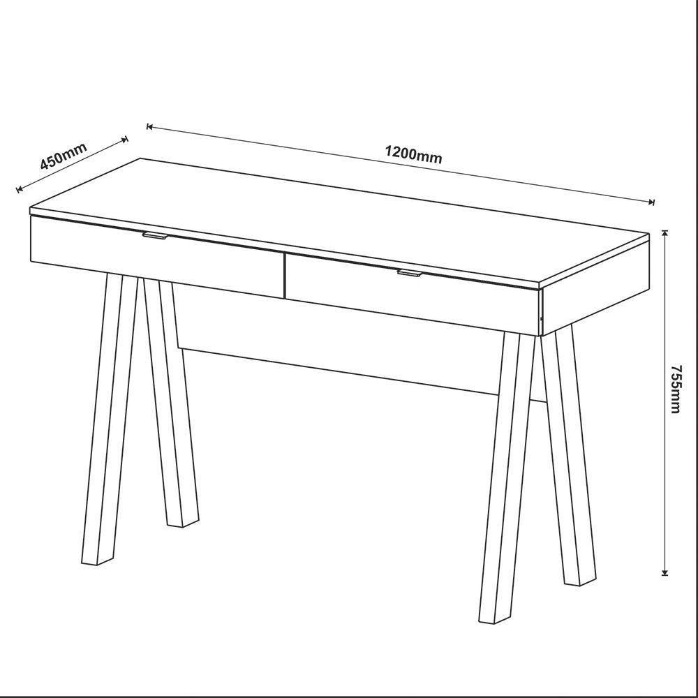 Mesa Escrivaninha Para Escritório Home Office Mdp Amendoa - 6