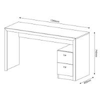 Mesa Com 2 Gavetas Para Escritório Home Office Mdp Rustico - 6