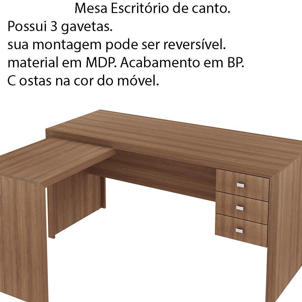 Mesa Para Escritório Home Office Me4106 Mdp Amendoa - 4