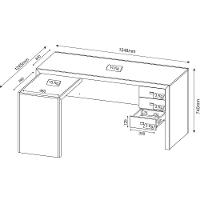 Mesa Para Escritório Home Office Me4106 Mdp Amendoa - 5
