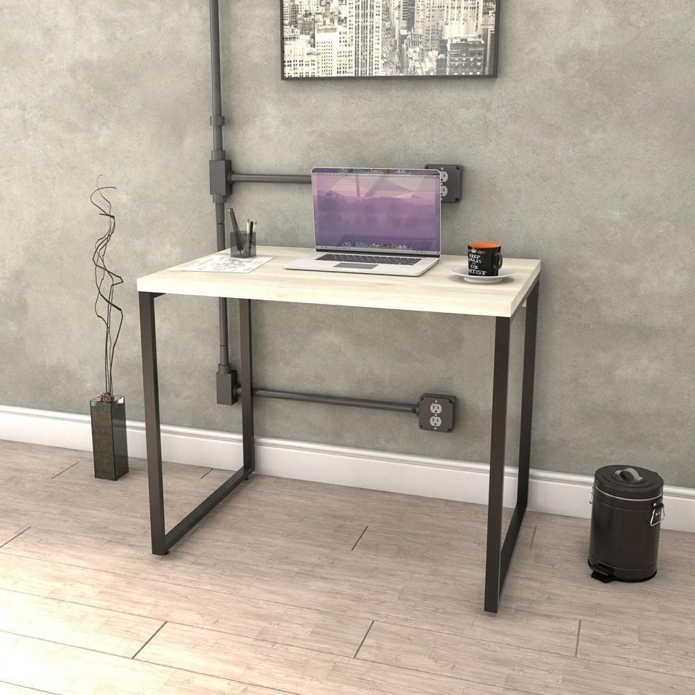 Mesa De Escritório Office 90cm Industrial Prisma C08 Snow - 5