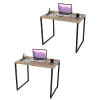 Kit 2 Mesas De Escritório Office 90cm Prisma C08 Carvalho - 1