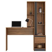 Escrivaninha Com Armário 1 Porta 1 Gaveta Amendola/grafito - 3