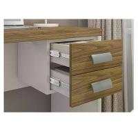 Mesa P/Computador 0,9 C/Gavteiro Louro Freijo Metalic Sued - 2