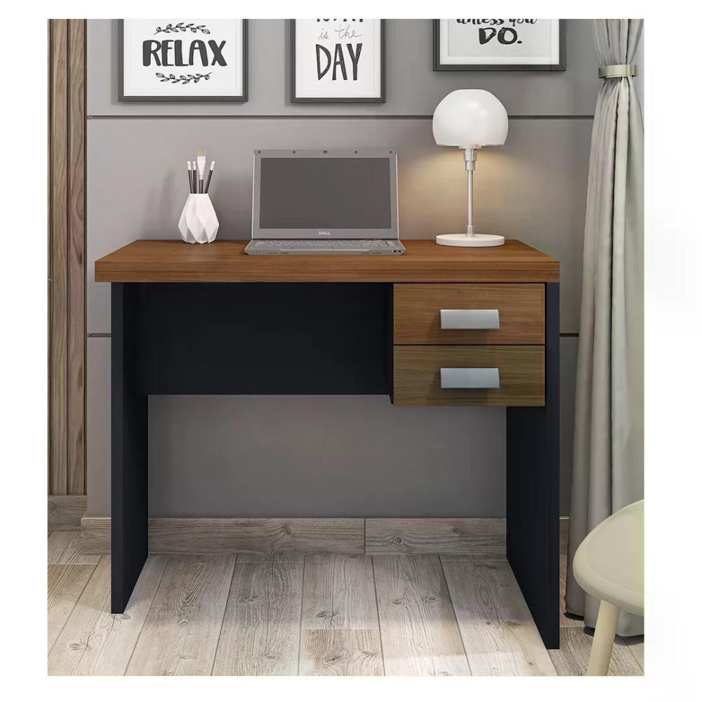 Mesa P/Computador 0,9 C/Gavteiro Argan Preto Tex Argan - 1