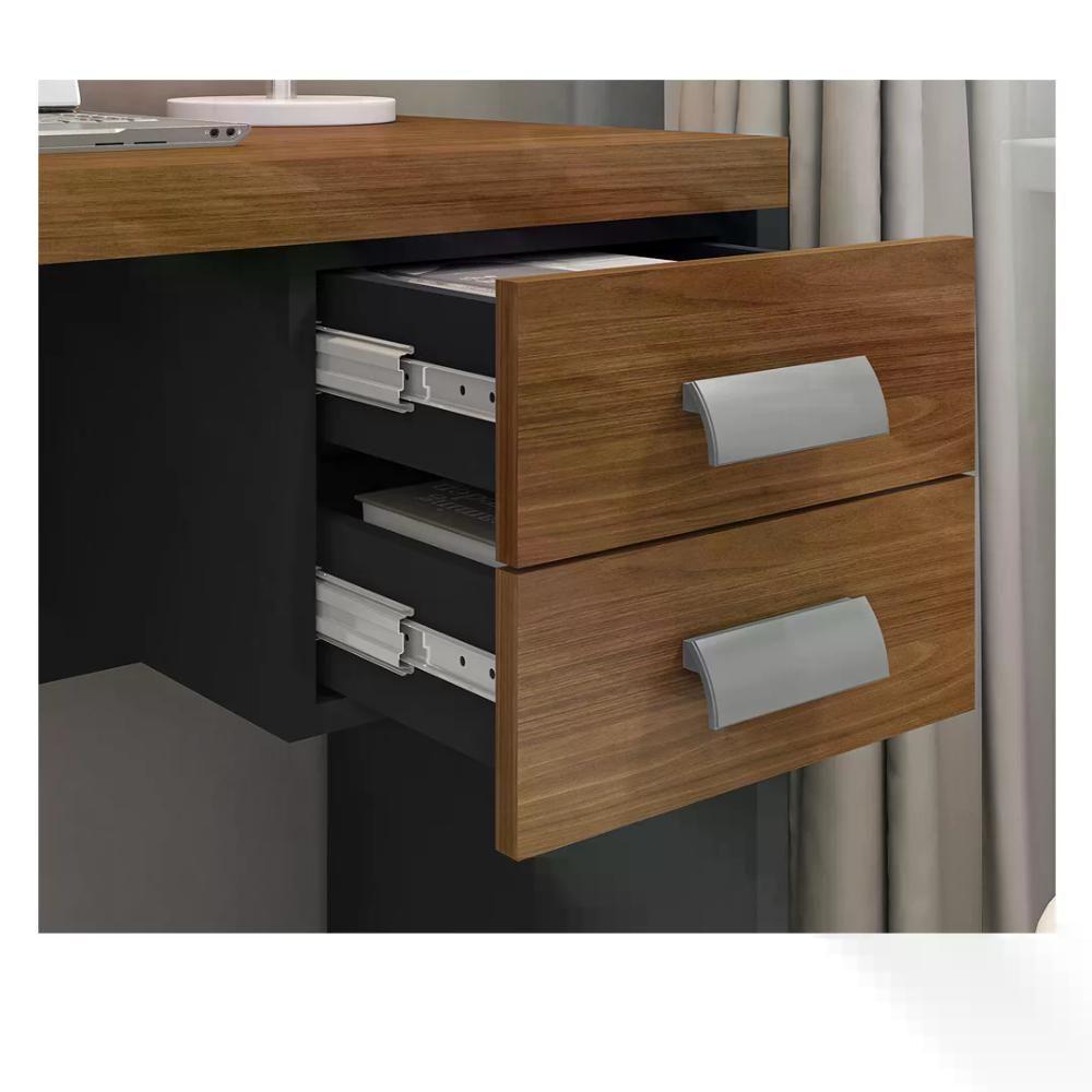 Mesa P/Computador 0,9 C/Gavteiro Argan Preto Tex Argan - 2