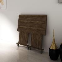 Mesa Com Rodizio P/ Escritório Home Office Mdp Nogal