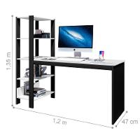 Mesa Industrial Para Escritório Simet Preto E Branco - 3
