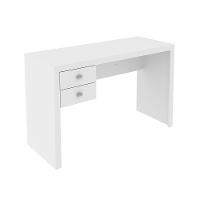 Mesa Com 2 Gavetas P/ Escritório Home Office Mdp Branco - 1