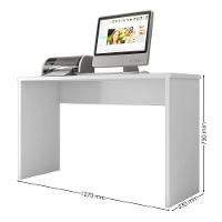 Mesa Para Computador Com Gaveta Jacote Branco - 3