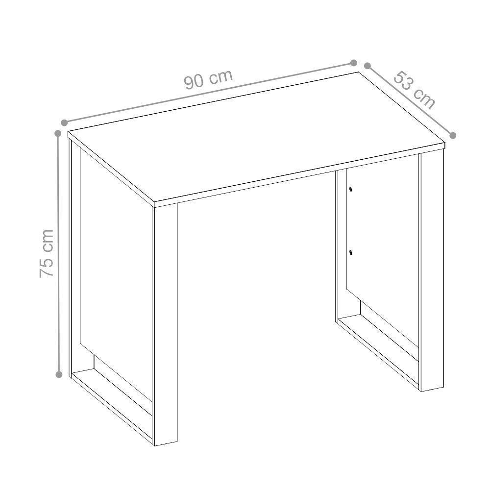 Mesa Para Computador Lewis Branco - 4