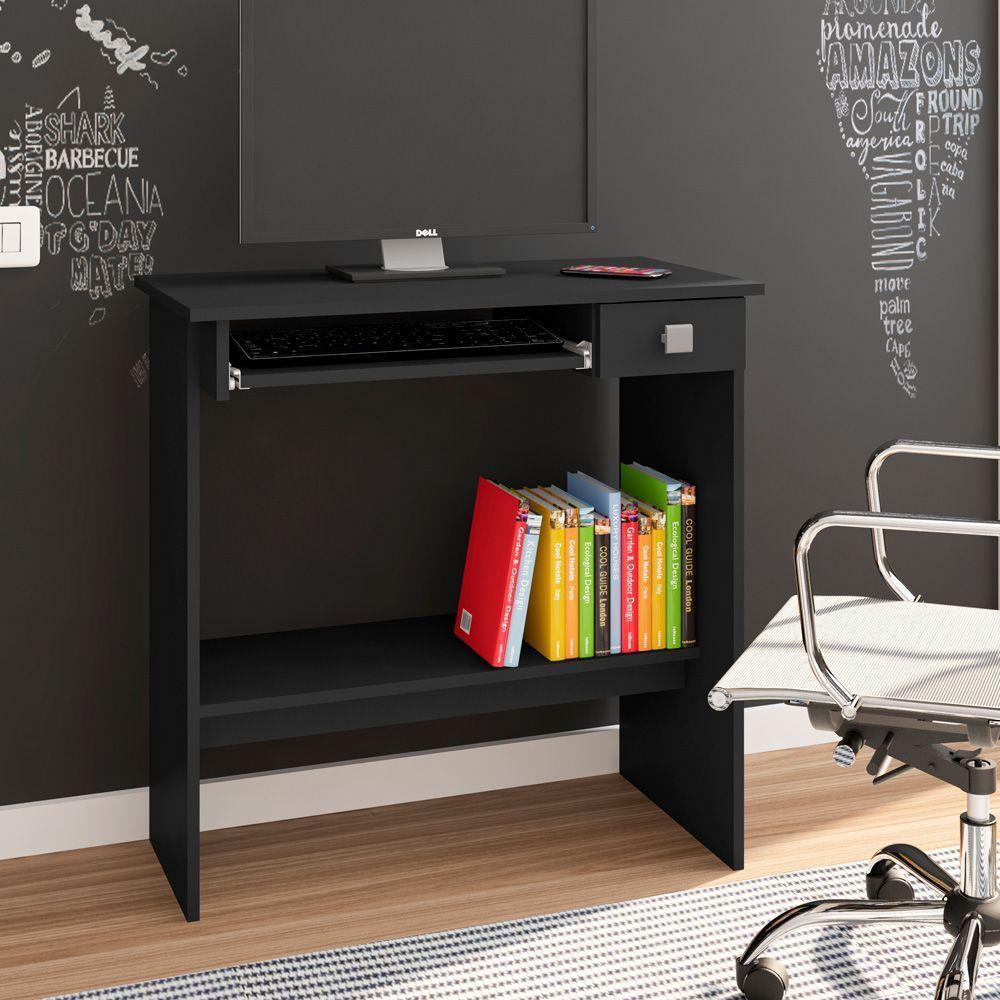Mesa Para Computador 1 Gaveta Preto 1810 - 2