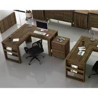 Mesa Escrivaninha Angular Para Escritorio Me4145 Nogal - 3