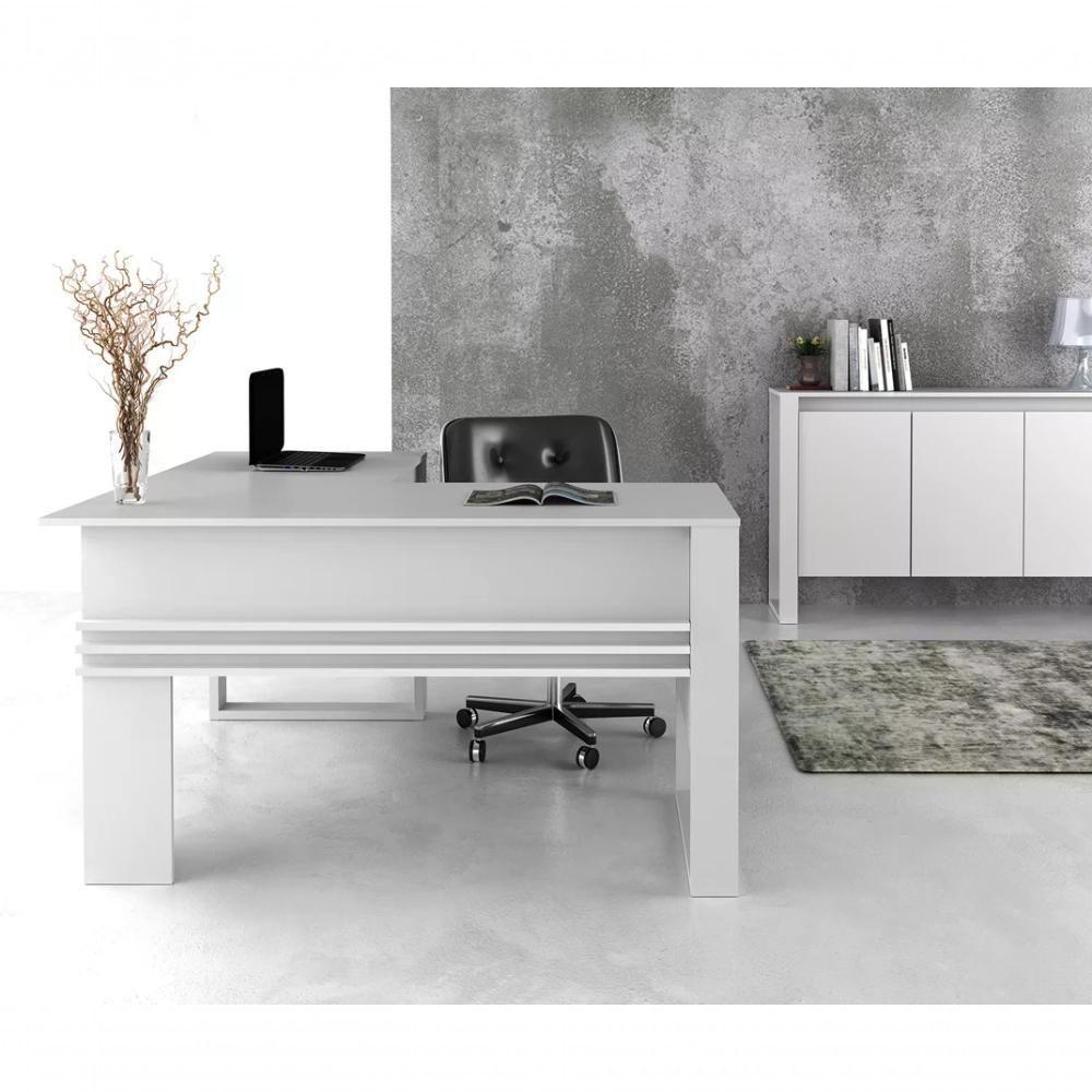 Mesa Escrivaninha Angular Para Escritorio Me4145 Branco - 4