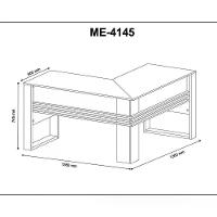 Mesa Escrivaninha Angular Para Escritorio Me4145 Branco - 5