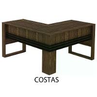 Mesa Escrivaninha Angular Para Escritorio Me4145 Nogal Preto