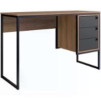 Escrivaninha Estilo Industrial Grafite Mel Pp Grafite Mel - 1