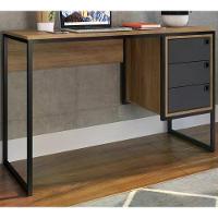 Escrivaninha Estilo Industrial Grafite Mel Pp Grafite Mel - 5