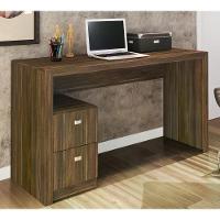 Mesa Para Computador / Escritorio 2 Gavetas Me4130 Nogal - 1