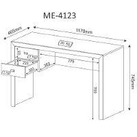 Mesa Para Computador / Escritorio Me4123 Nogal Nogal - 6