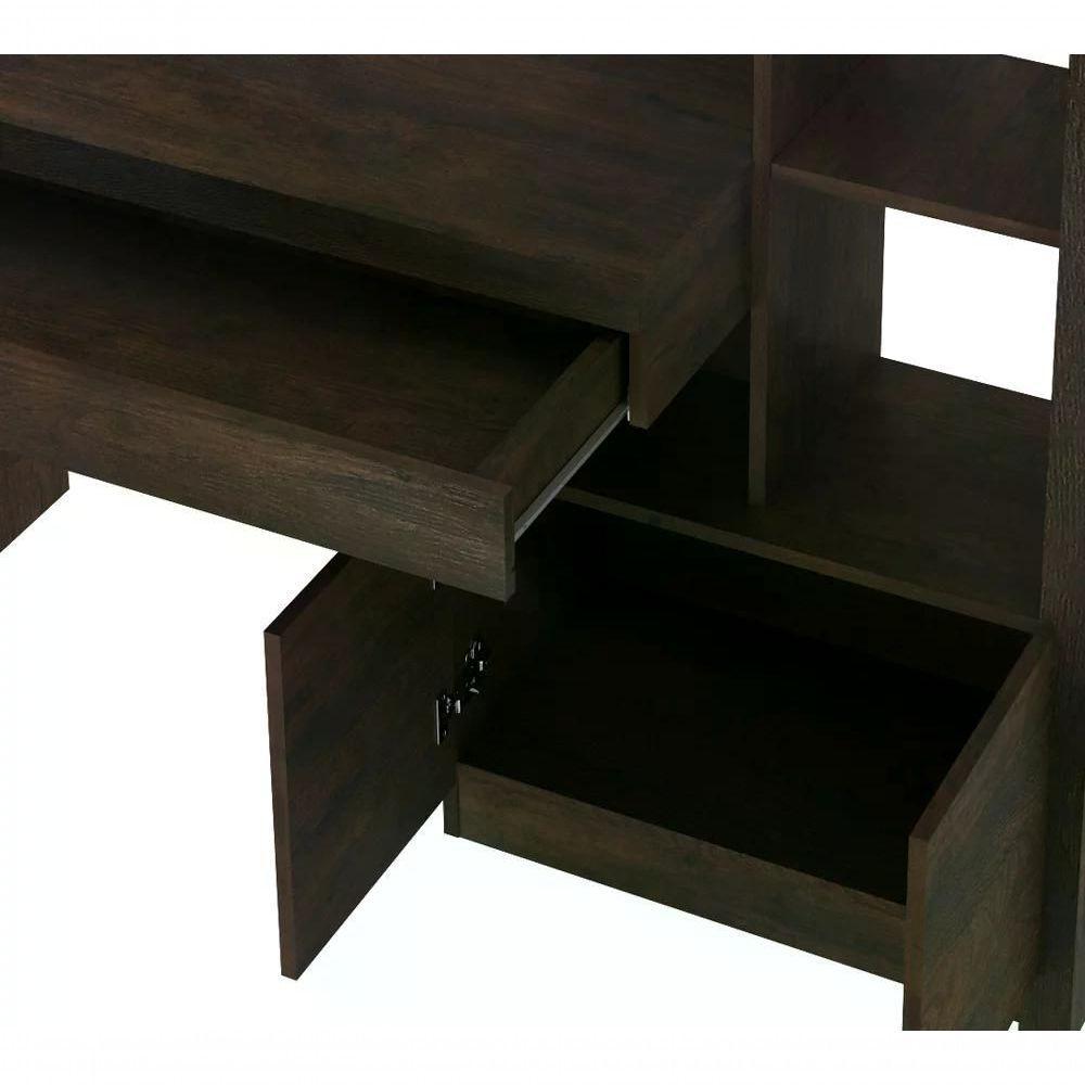 Escrivaninha Para Computador Com Armário Me4143 Rustico - 4