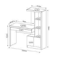 Escrivaninha Para Computador Com Armário Me4143 Branco - 9