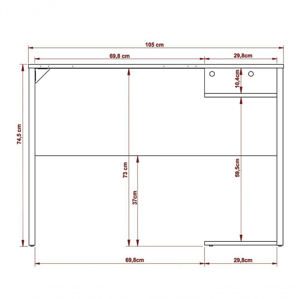 Mesa Para Computador Gamer Me4161 Preto Azul Preto Azul - 9
