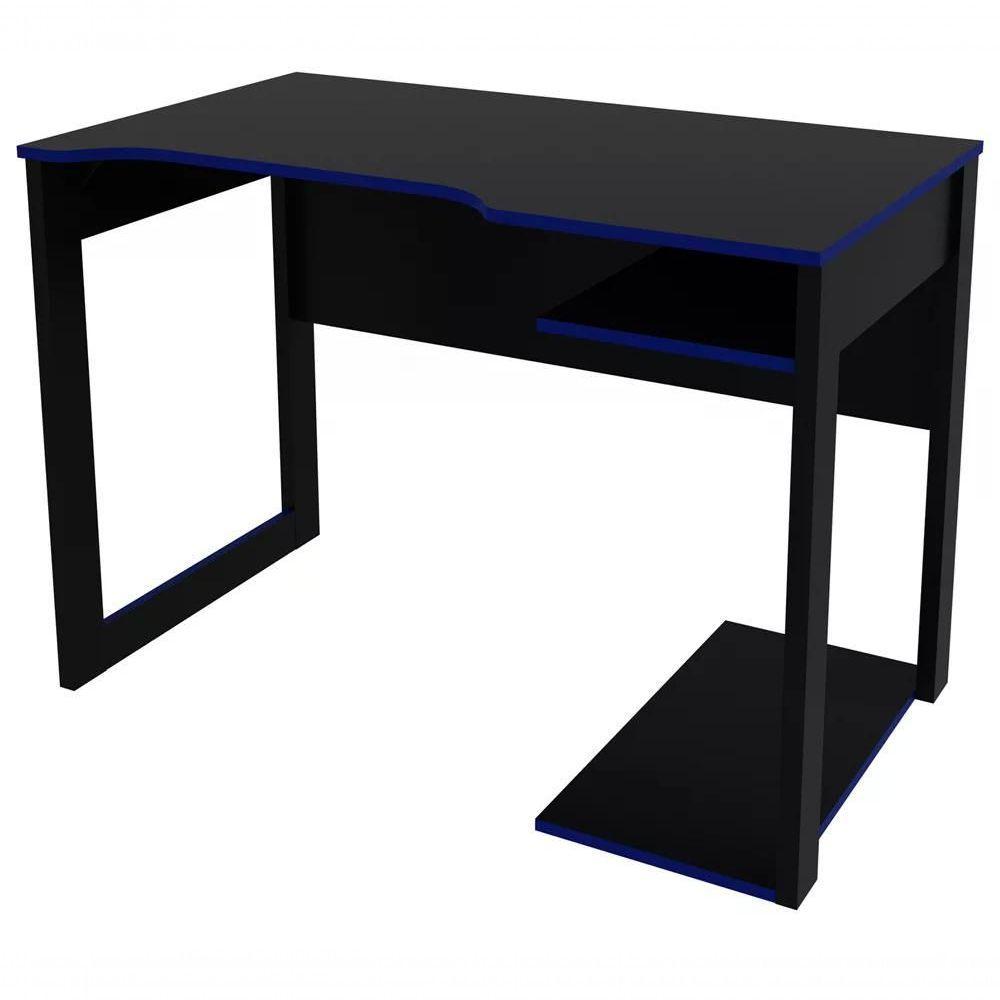 Mesa Para Computador Gamer Me4161 Preto Azul Preto Azul - 11