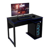 Mesa Para Computador Gamer Me4161 Preto Azul Preto Azul - 7