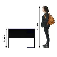 Mesa Para Computador Gamer Me4161 Preto Azul Preto Azul - 9