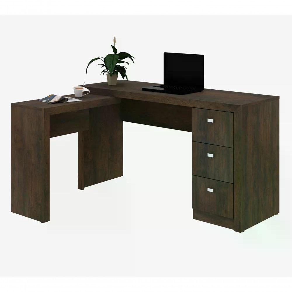 Escrivaninha De Canto Reversível Me4101 Rustico Rustico - 1