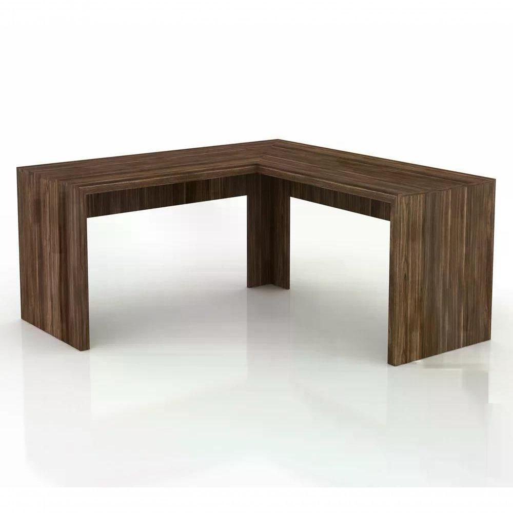 Escrivaninha Para Escritorio Angular Me4116 Nogal Nogal - 1