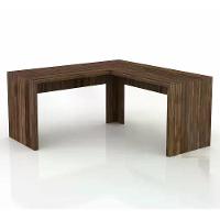 Escrivaninha Para Escritorio Angular Me4116 Nogal Nogal - 1