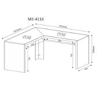 Escrivaninha Para Escritorio Angular Me4116 Nogal Nogal - 5