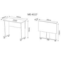 Mesa Multiuso Dobravel Para Notebook Me4117 Nogal Nogal