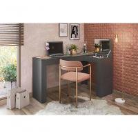 Penteadeira Escrivaninha Preto Com Espelho St Plus Preto - 2