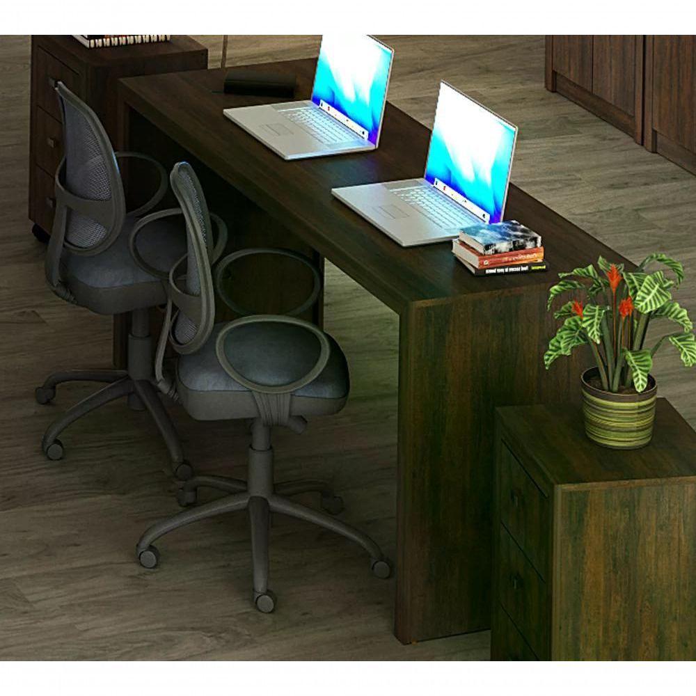 Escrivaninha Para Escritório Me4109 Rustico Rustico - 6