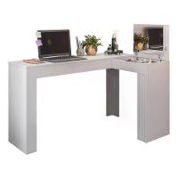 Penteadeira Escrivaninha Branco Com Espelho St Plus Branco - 1