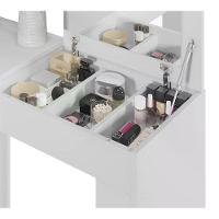 Penteadeira Escrivaninha Branco Com Espelho St Plus Branco