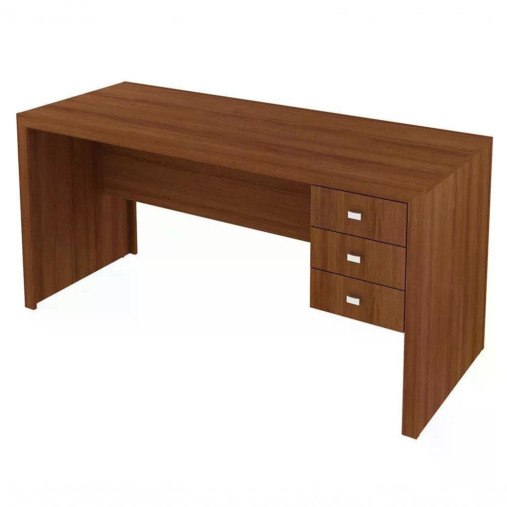 Escrivaninha Para Escritorio Me4113 Amendoa Amendoa - 1