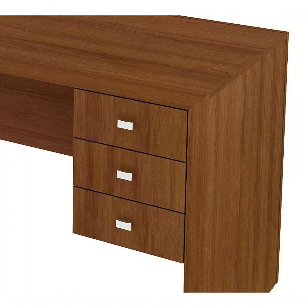 Escrivaninha Para Escritorio Me4113 Amendoa Amendoa - 3