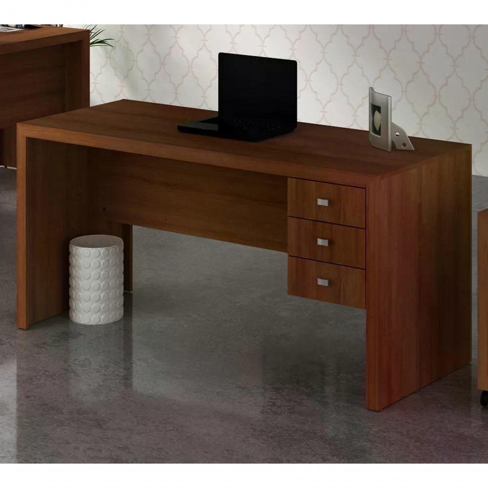 Escrivaninha Para Escritorio Me4113 Amendoa Amendoa - 5