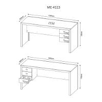 Escrivaninha Para Escritorio Me4113 Amendoa Amendoa - 7