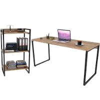 Kit Mesa Para Escritório Com Estante 150 Cm Carvalho - 1