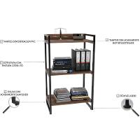 Kit Mesa Para Escritório Com Estante 135 Cm Nogal